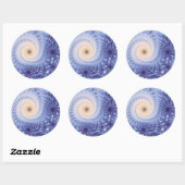 Sticker Rond Trippy Psychedelic Starstorm Fine Fractal (Feuille)
