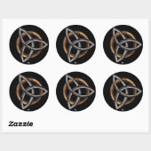Sticker Rond Triquetra (Brown/Argent) (Feuille)