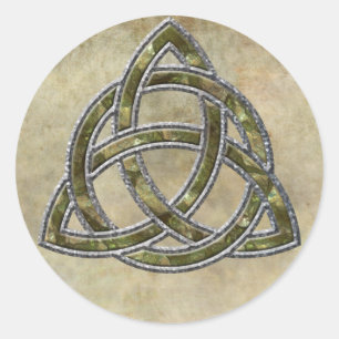 Sticker Rond Triquetra naturel
