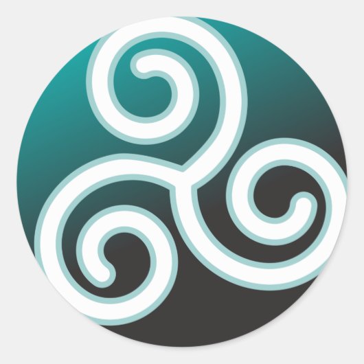 Sticker Rond Triskele Celtic Spiral (Devant)