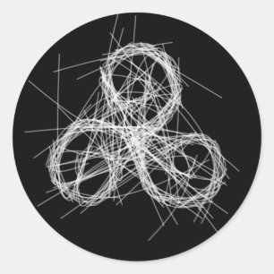 Sticker Rond Triskele celtique - Symbole en spirale triple.