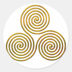 Sticker Rond Triskele-or