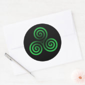 Sticker Rond Triskele vert (Enveloppe)