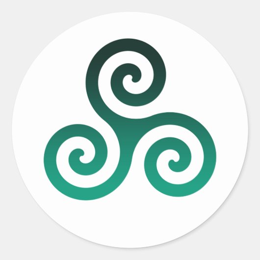 Sticker Rond Triskele vert (Devant)