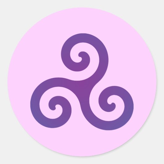 Sticker Rond Triskele Violet (Devant)