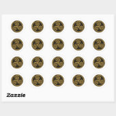 STICKER ROND TRISKELION TRIPLE SPIRALE CELTIQUE (Feuille)
