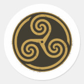 STICKER ROND TRISKELION TRIPLE SPIRALE CELTIQUE (Devant)