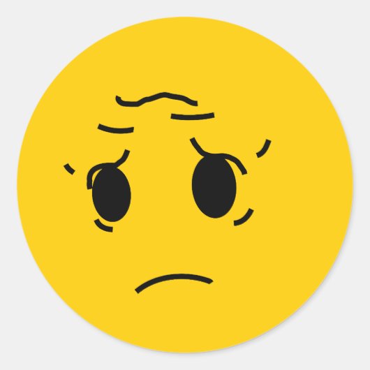 Sticker Rond triste (Devant)