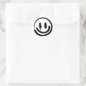 Sticker Rond triste émoticône sourire (Sac)