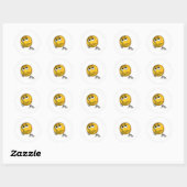 Sticker Rond Triste - toon (Feuille)