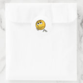 Sticker Rond Triste - toon (Sac)