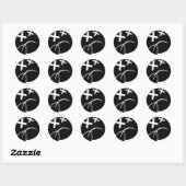 Sticker Rond Triste visage (Feuille)
