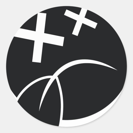 Sticker Rond Triste visage (Devant)