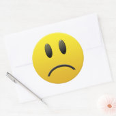 Sticker Rond Triste visage (Enveloppe)