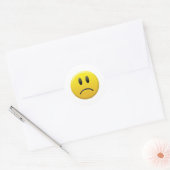 Sticker Rond Triste visage (Enveloppe)