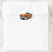 Sticker Rond Triumph TR6 Orange Car (Sac)