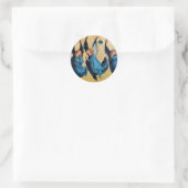 STICKER ROND TROIS ANGES EN BLEU (Sac)
