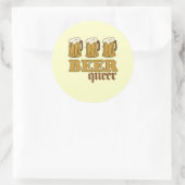 Sticker Rond Trois bières Queer (Sac)