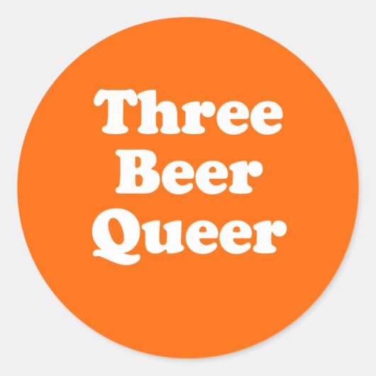 Sticker Rond Trois Bières Queer (Devant)