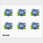 Sticker Rond Trois bleuets (Feuille)