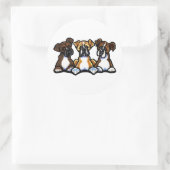 Sticker Rond Trois boîtes (Sac)