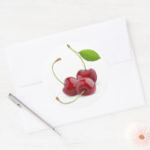 Sticker Rond Trois cerises douces (Enveloppe)