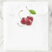 Sticker Rond Trois cerises douces (Sac)