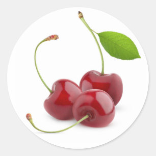 Sticker Rond Trois cerises douces