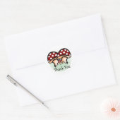 Sticker Rond Trois champignons merci (Enveloppe)