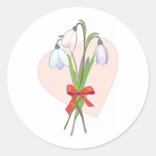 Sticker Rond trois chutes de neige (Devant)