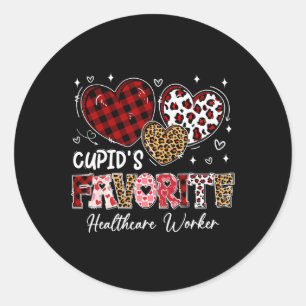 Sticker Rond Trois Cœurs Préféré de Cupidon Travailleur des Soi