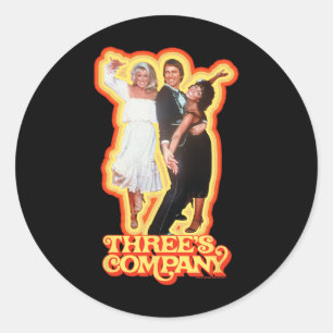 Sticker Rond Trois compagnons de compagnie Danser des colocatai