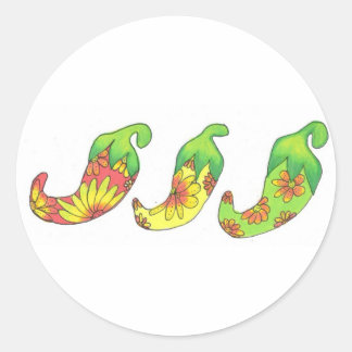 Sticker Rond Trois enfants dans une rangée
