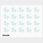 Sticker Rond Trois estampes à poisson étoilé (Feuille)
