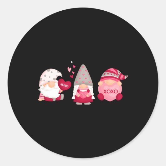 Sticker Rond Trois Gnomes Le tenant (Devant)