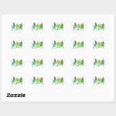 Sticker Rond Trois grenouilles dansantes (Feuille)