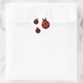Sticker Rond Trois Ladybugs (Sac)