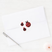 Sticker Rond Trois Ladybugs (Enveloppe)
