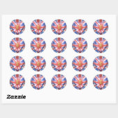 Sticker Rond Trois Lions (Feuille)