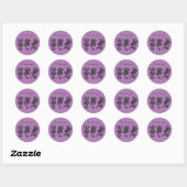 Sticker Rond Trois Lizards noirs style Thunder_Cove sud-ouest (Feuille)