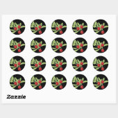 Sticker Rond Trois Lucky Ladybugs (Feuille)