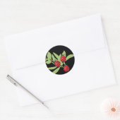 Sticker Rond Trois Lucky Ladybugs (Enveloppe)