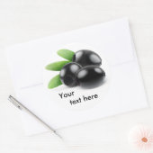 Sticker Rond Trois olives noires (Enveloppe)