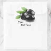 Sticker Rond Trois olives noires (Sac)
