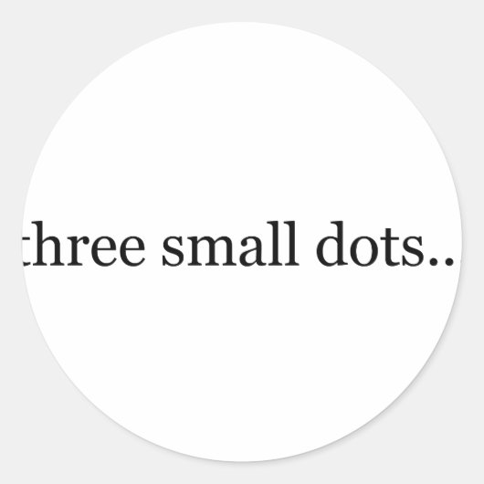 Sticker Rond trois petits points (Devant)