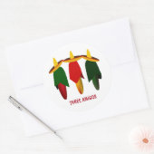 Sticker Rond Trois Poivrons Chauds Amigos (Enveloppe)