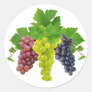 Sticker Rond Trois raisins