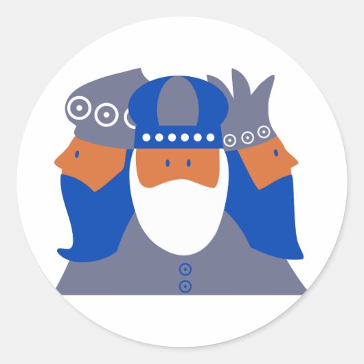 Sticker Rond Trois rois (Devant)