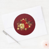 Sticker Rond Trois Roses de bijoux (Enveloppe)