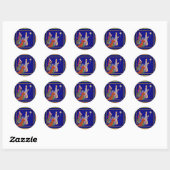 Sticker Rond Trois sages (Feuille)